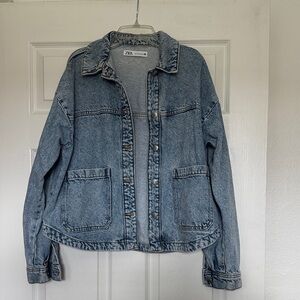Zara Women's Light Blue Jean Jacket